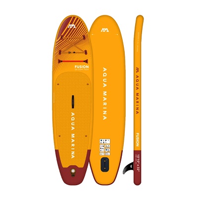 סאפ פיוז'ן ומשוט סדרת All-Around כתום אקווה מרינה Aqua Marina BT-23FUP Fusion All-Around Series SUP + Oar 10'10'' Orange